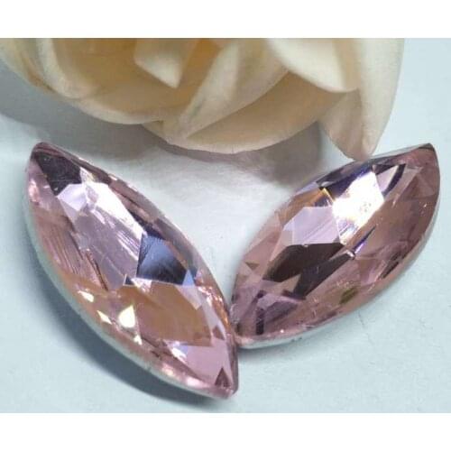 Pink Horse Eye Pointback Crystal Glass Sewing Rhinestones DIY Woman Jeans Woman and Wedding Dresses Multiple Models