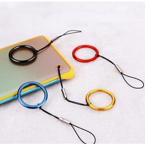1PC phone chain with ring keychain lanyard metal wristband lanyard ring mobile phone accessories