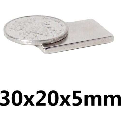 10/20/30pcs 30x20x5 mm Block Powerful Magnets 30mmX20mmX5mm Bulk Sheet Neodymium Magnet 30x20x5mm Permanent NdFeB Magnetic