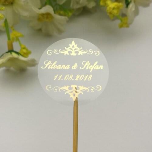 100 Personalized Custom Hennaday Baptism Wedding Engagement Anniversary Party Favors Stickers Labels Rose gold Blue Red