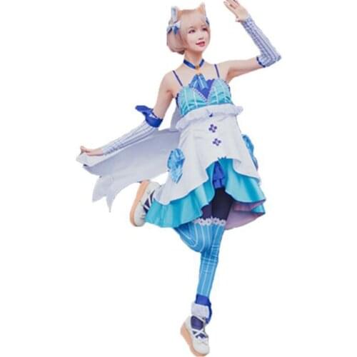 2020 Anime ReZero kara Hajimeru Isekai Seikatsu Felix Cat Uniforms Cosplay Costume Felix Argyle Dress