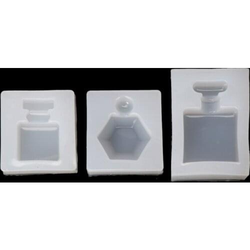 3Pcs Perfume Bottle Silicone Epoxy Resin Mold Pendant Candy Chocolate Cake Mould Dried Flower Resin Decorative DIY Hand Crafts