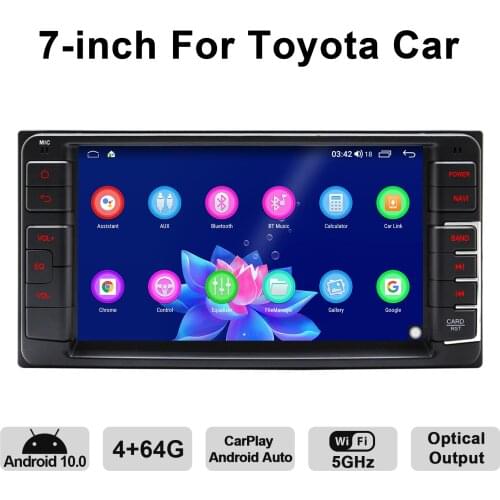 7 Inch Car Radio 2 Din GPS Android 10 Car Stereo Multimedia Player Autoradio Carplay Cassette Universal For Toyota Car Bluetooth