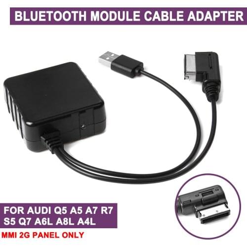 Car bluetooth AUX Cable Adapter Wireless For AUDI Q5 A5 A7 R7 S5 Q7 A6L A8L A4L 12V MMI 2G