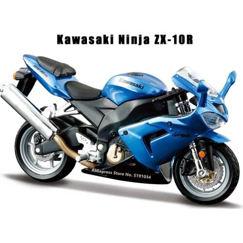 Bburago 1:18 Hot New Product Kawasaki Ninja ZX-10R original authorized simulation alloy motorcycle model toy car gift collection