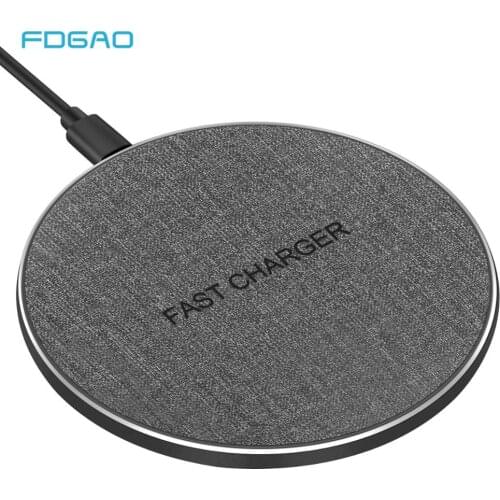 FDGAO Fast Wireless Charger 10W Qi Charging Pad For iPhone 11 XS Max XR X 8 Plus Airpods Pro Quick Charge for Samsung S20 S10 S9