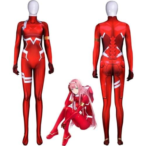 DARLING in the FRANXX 02 ZERO TWO kids tights Jumpsuits anime costume Cosplay Fighting Halloween adult Costume accessory gift