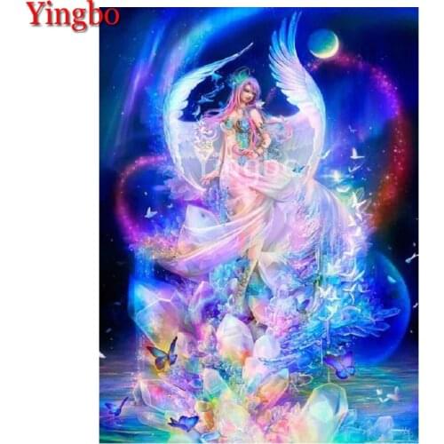 DIY Diamond Mosaic Cartoon fairy butterfly Diamond painting Full square Round drill Diamond Embroidery pictures of rhinestones