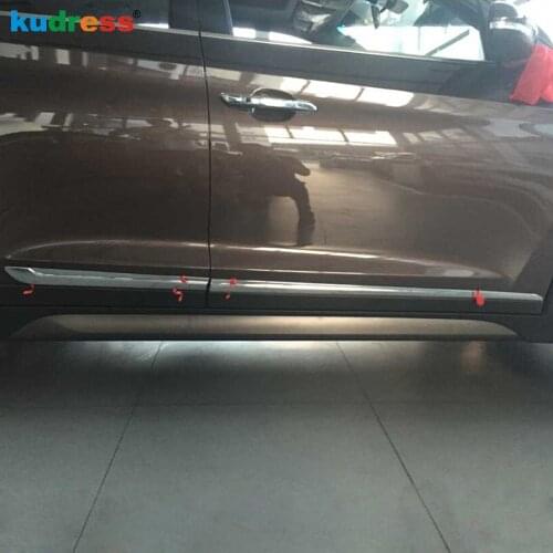 For Hyundai Tucson 2016-2020 ABS Chrome Car Side Door Body Trim Molding Stream Strip Panel Bumper Hoods Styling Accessories