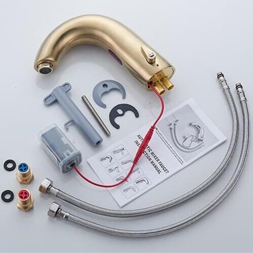 Bathroom Chrome Vanity Automatic Sensor Touchless Sink Faucets