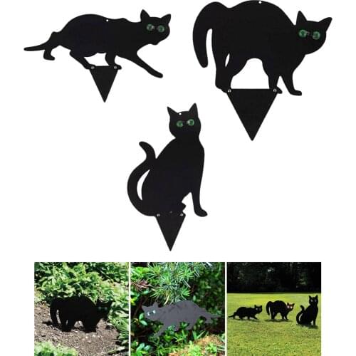 3 Pcs Black Bird Scarer Decoy Scarecrow Crow Rodents Deterrent Pest Control