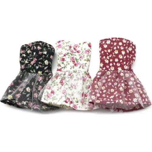 Pretty Floral Off-Shoulder Lace Dress For Barbie Princess Dolls Clothes Outfits Party Gown 1/6 BJD Dollhouse Accessories Kid Toy