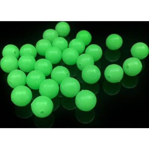Proleurre 100Pcs/lot 5mm Round Luminous Glow Rig Beads Sea Fishing Lure Floating Float Tackles fishing Accessories