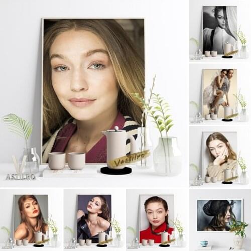 Hot Fashion Model Gigi Hadid Art Prints Poster Sexy Star Art Prints Wall Picture Magazine Canvas Painting Living Room Home Decor