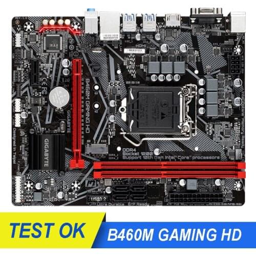 For GIGABYTE GA B460M GAMING HD Motherboard LGA 1200 For Intel B460 DDR4 64GB M.2 VGA HDMI Micro ATX Desktop Mainboard NEW