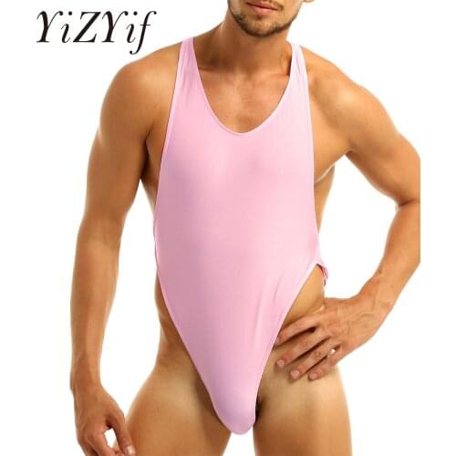Mens Vest Bodysuit Sissy Lingerie Sexy One-piece Casual High Elasticity Thong Slimming Corset Body Shaper Gay Shorts Jumpsuit