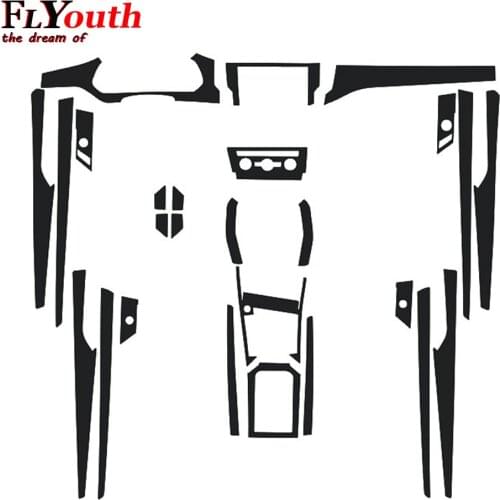 Carbon Fiber Sticker for Volkswagen VW Passat 2019 Car Gear Shift Panel Water Cup Holder Panel Frame Cover Trim Car Styling