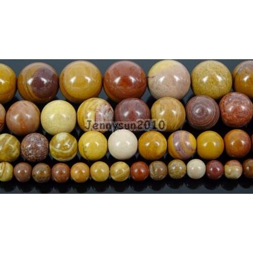Natural Sunset Mookaite Gems Stone Round Loose Spacer Beads 15'' 4mm 6mm 8mm 10mm for Jewelry Making Crafts 5 Strands/Pack