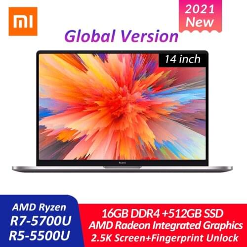 New Xiaomi RedmiBook Pro 14 Laptop AMD Ryzen 5700U /5500U Processor 16GB DDR4+512GB SSD 2.5K Super Retina Full Screen Notebook