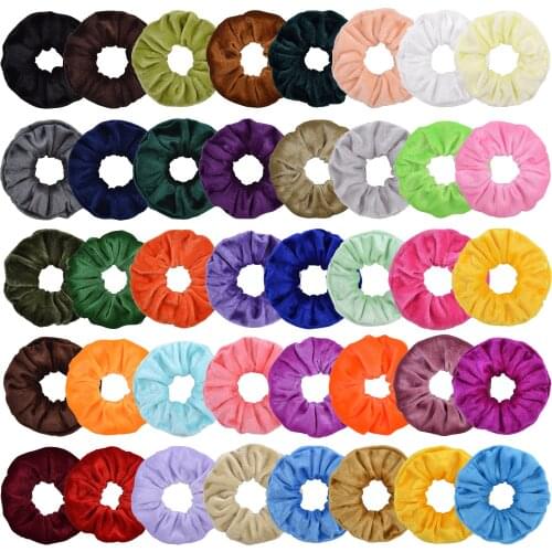 Women Elegant Velvet Hair Scrunchie Elastic Hair Bands For Girls Solid Hair Rope Ponytail Holder Rubber Band Hair Accessories