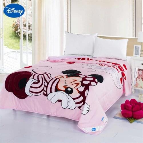 Pink Dream Minnie Mouse Summer Quilts Comforters Childrens Girls Disney Character Bedding Cotton Fabric Single Twin Queen Size