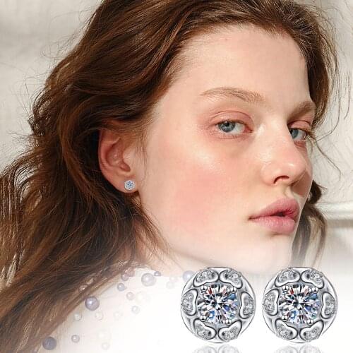 Stud Earring Vintage Minimalist Inlaid Metal Flash Ladies Earring Cz Engagement Wedding Earrings Women Men Party Jewelry