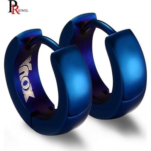 Punk Huggie Earrings for Men Stainless Steel Unique Small Hoop Earrings brincos masculinos