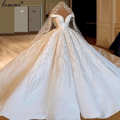 Special Glitter Ball Gown Wedding Dresses 2020 Sweetheart Turkish Bridal Gowns With Veil Off Shoulder Zipper Wedding Gowns