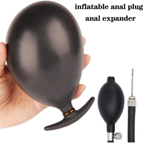Super Large Inflatable Big Butt Plug Pump Anal Dilator Massager Expandable Anal Balls Sex Toys for Women Man Gay Huge Buttplug
