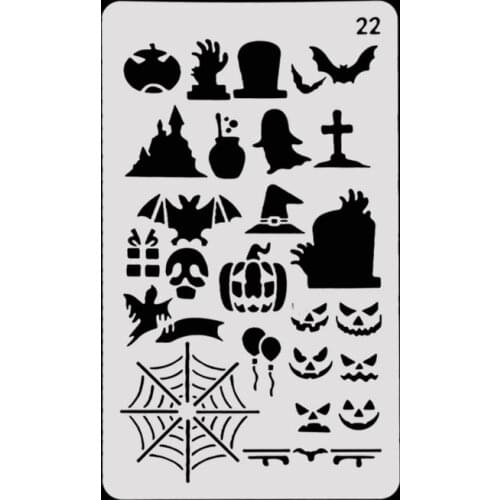 Halloween Layering Stencils Drawing Color Spray stencil DIY Scrapbook photo album Decorative Embossing DIY Card Crafts