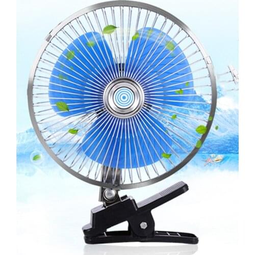 New 12v/24v 2-speed airflow car fan clipped on the oscillation fan dashboard For truck home truck fixed fan