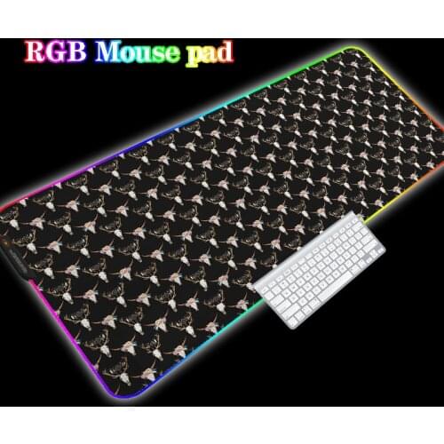 Mairuige Top Quality Beautiful Bull Head Art Unique RGB Table Mat Gaming Mouse Pad Free Shipping Big LED Mouse Pad Keyboard Pad