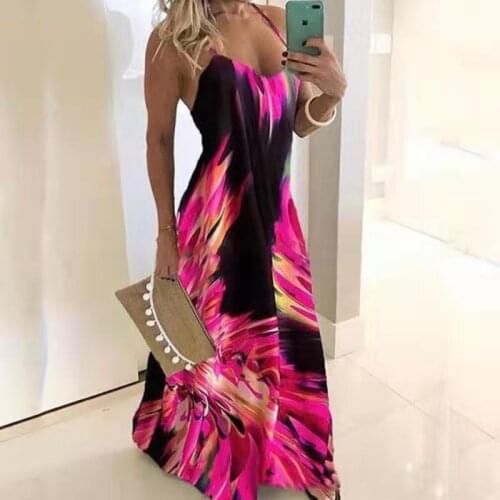 2022 Hot Sale Summer Womens Slim Slimming Skirt Flame Series Slim Slimming Positioning Flower Suspender Dress