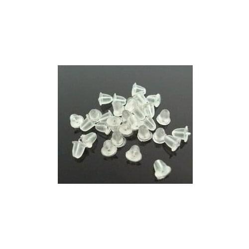 15000Pcs/lots White Plastic Earring Back Stoppers Findings rubber earring stopper