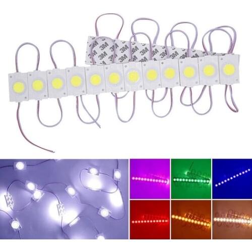 2.4W Ultra Bright COB LED Module light Pure/Warm White Strip Light Lamp Bead Chip diy DC 12V lighting Waterproof