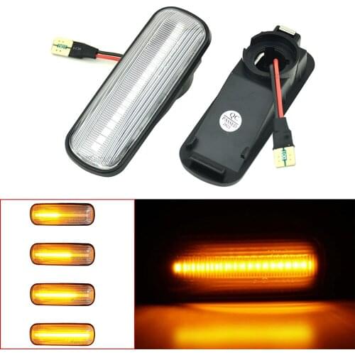 2Pcs Turn Signal Light For Honda Civic CR-V Ballade 1995-2000 LED Side Fender Dynamic Turn Signal Light