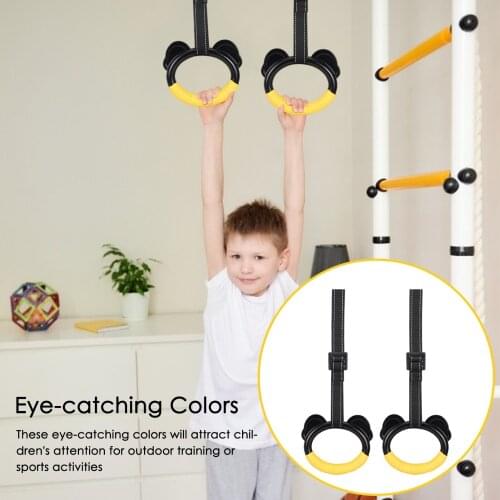 2021 Gymnastiek Ringen Voor Kinderen Gym Ring Met Verstelbare Bandjes Gespen Indoor Fitness Thuis Speeltuin Gym Pull-Up Comfy