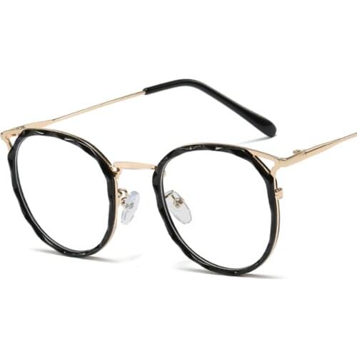 80057 TR90 Anti-blue Light Round Glasses Frame Spring Legs Men Women Optical Fashion Computer Eyeglasses