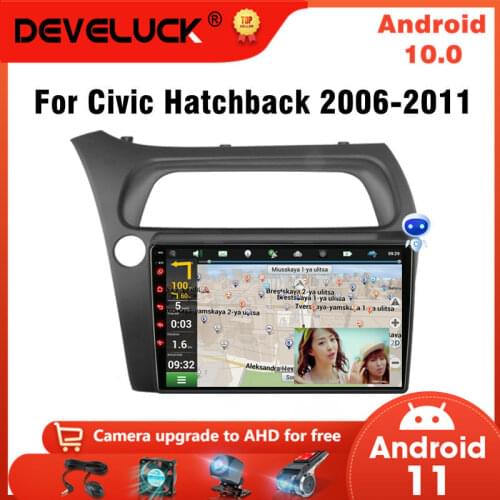 Android 10 Car Stereo Radio for Honda Civic Hatchback 2005 - 2011 Multimedia Video 4G WiFi 2Din Autoradio Speaker Navigation DVD