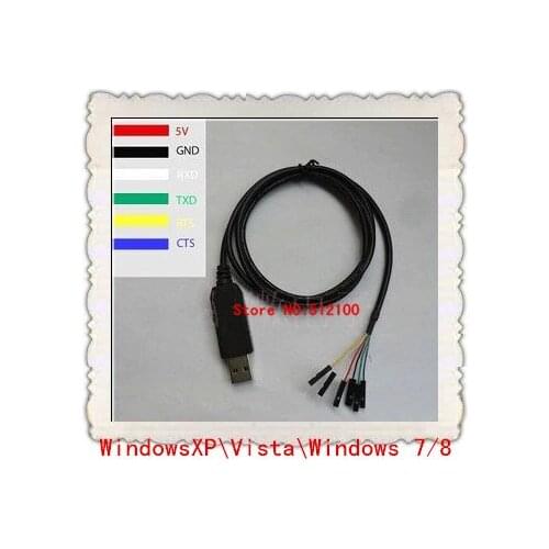 Free shipping 10pcs FT232 flash line USB to TTL FT232 turn TTL lines to download flash with CTS RTS
