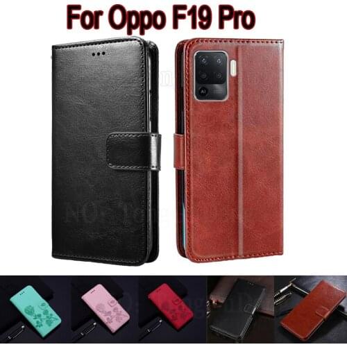 Flip Case For Oppo F19 Pro Cover Phone Protective Shell Funda For F19 Pro Case Wallet Stand Leather Book Hoesje Etui Capa Bag