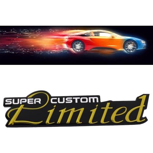 Limited Super Custom for Auto car Fender Door Trunk Lid Emblem Decal Badge Sticker