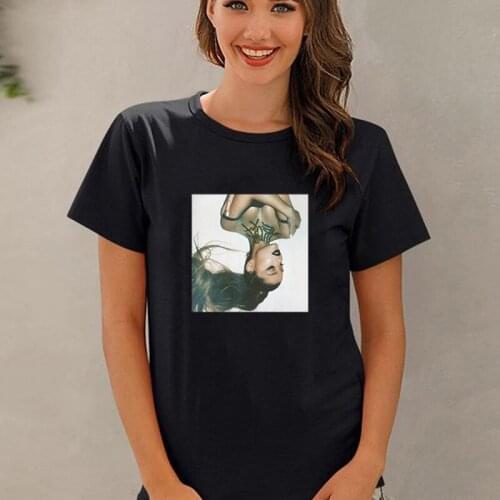 Hot Sale Ariana Grande T-shirt O-neck Harajuku Short Sleeve Women Summer Hot Sale Vintage Aesthetic Cotton Lady Streetwear