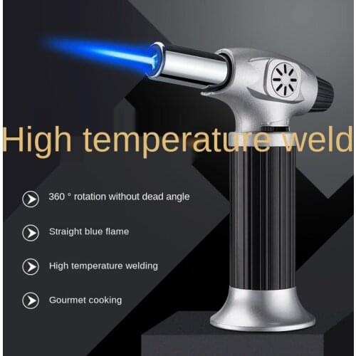 Gas Lighter Windproof BBQ Kitchen Cooking High Capacity Torch Turbine Lighter Spray Gun Jewelry Metal Welding Mens Gifts