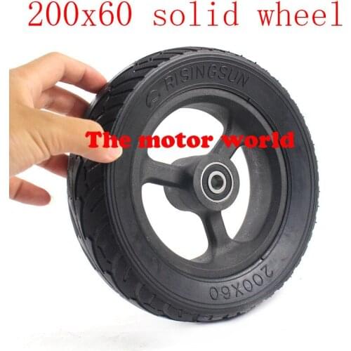 Good Reputation Motorcycle Accessories Wheels 200x60 Solid Tires and Rims Fits for Electric Scooter 8 Inch Solid Tyres Hub