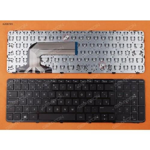 SP Language Laptop notebook computer keyboard for HP Pavilion 15-e 15-n 250 G3 255 G3 256 G3 GLOSSY FRAME BLACK OEM(Win8)
