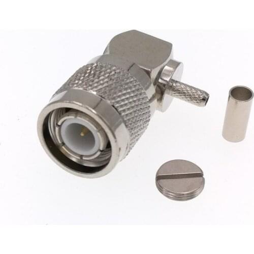 TNC Male Right Angle Crimp RG174 LMR100 RG316 RF Connector