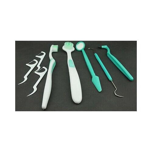 Tooth Stain Eraser Oral Mirror Plaque Remover Toothbrush Dental Oral Care Kit