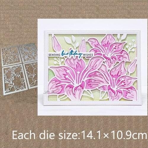 XLDesign Craft Metal Cutting Dies stencil mold Lily Trio Layering Coverplate scrapbook Album Paper Card Craft Embossing die cuts
