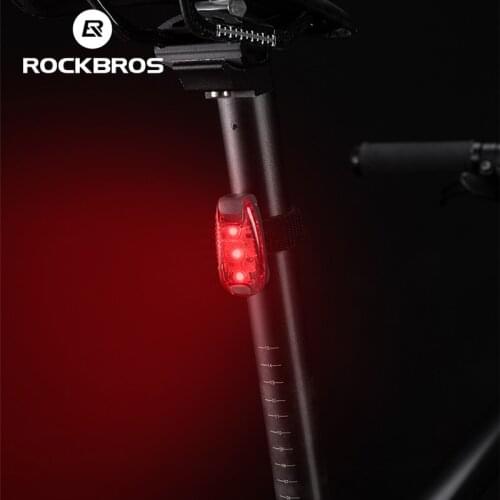 ROCKBROS Mini Bike Tail Light MTB Road Bicycle Light Warning Helmet Light Portable Safety Running Light Bicycle Accessories